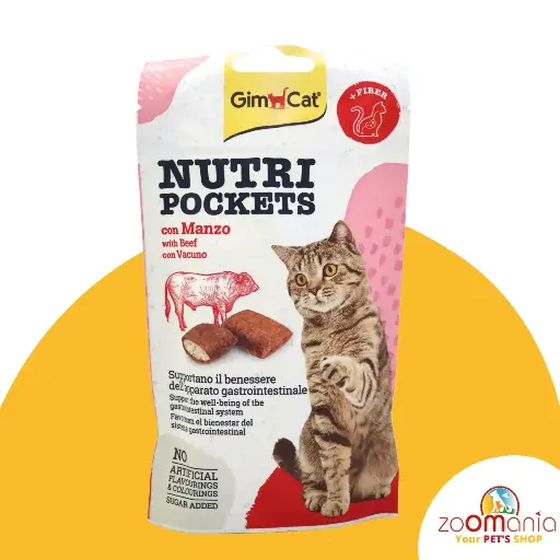 Gim Cat Nutri Pockets With Beef and Malt 60g pieces