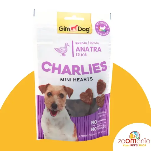 Gim Dog Charlies Mini Hearts Duck 70g PIECE