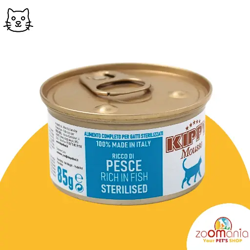 Kippy mousse for sterilised cat with fish